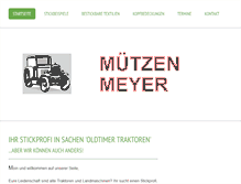 Tablet Screenshot of muetzen-meyer.de